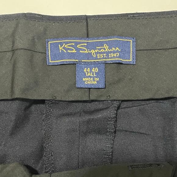 KS Signature Mens Dress‎ Pants Size 44/40 Tall Unhemmed - Picture 5 of 11